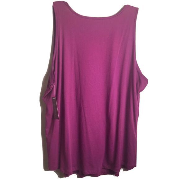NWT Beverly Drive Fuchsia Pink Studded Sleeveless Tunic Top Size 20-22 W/M - Picture 2 of 7
